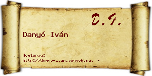 Danyó Iván névjegykártya